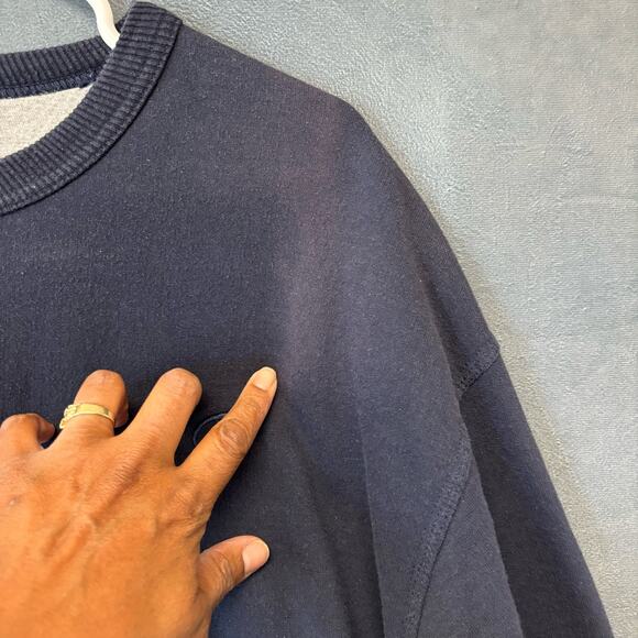 Champion Solid Blue Crewneck Mens XL Sweatshirt Performance Embroidered Logo - Picture 5 of 9